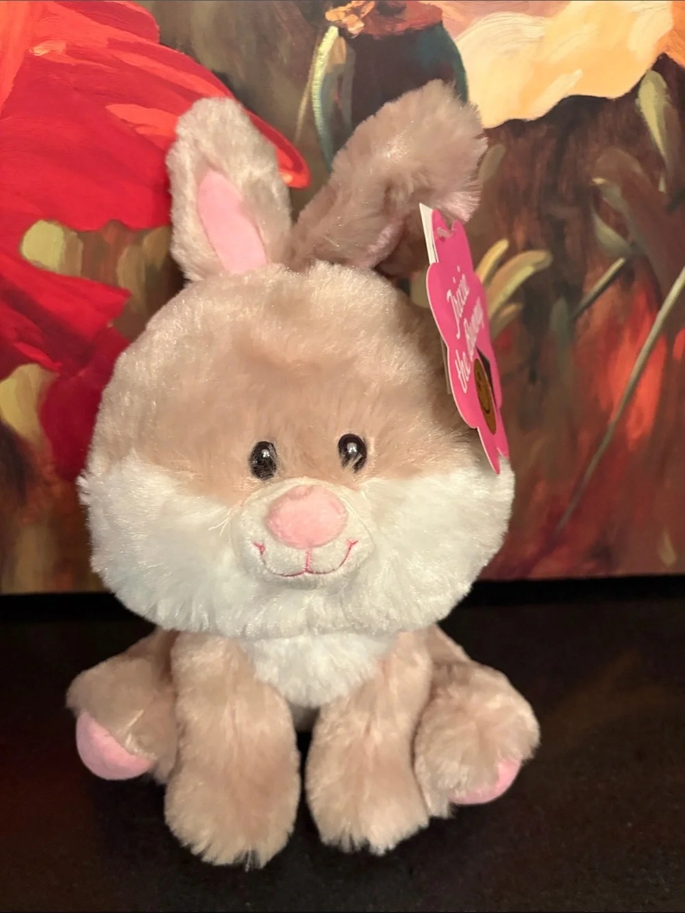 NWT Trixie the Bunny Plush Pink & Tan Bunny Stuffed Animal - Soft Small Pet Toy